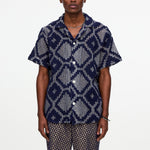 OAS Trastevere Cuba Crochet Shirt in Navy