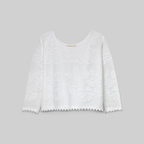 BEAUMONT ORGANIC Daisy-Fay Cotton Lace Top in White