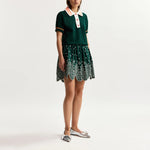 ESSENTIEL ANTWERP Kontrast Knitted Polo in Bottle Green