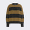 WEEKEND MAX MARA WKDTuono Alpaca and Wool Blend Sweater in Khaki Pinstripes