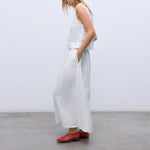 THE NEW SOCIETY Melissa Linen Skirt in Pure Cloud