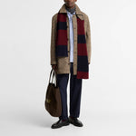 BARBOUR Modified Wool Border Jacket in Dark Sand