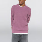 EDWIN Nix Round Neck Wool Sweater  in Grape Nectar