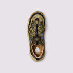 FLOWER MOUNTAIN Iwano 2 Unisex Waterproof Suede/ Nylon/ Fabric Trainers in Military/Black