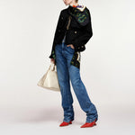 ESSENTIEL ANTWERP Kinetic Fringed Jacket in Black