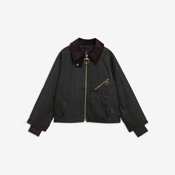 BARBOUR Arlene Checked Wax Jacket in Classic/Shadow Classic
