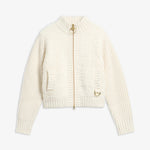 BARBOUR Hazelwood Knitted Zip Through Jumper in Ecru
