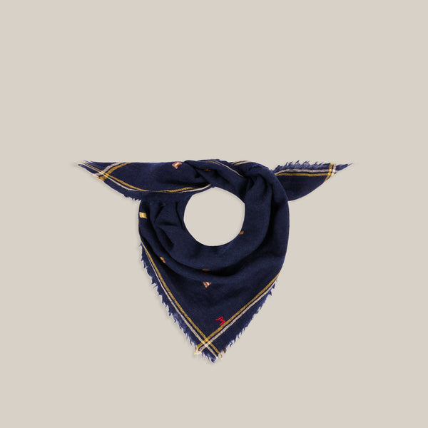 MOISMONT Chelsea No815 Square Scarf  in Magic Blue