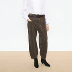 BEATRIZ FUREST Barlovento Wide Leg Cord Trousers in Dark Brown