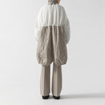 MARFA STANCE Parachute Quilted Parka in Glacier Blue /White/Dove Grey