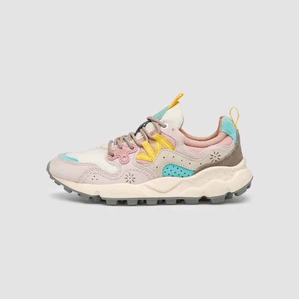 FLOWER MOUNTAIN Yamano 3 Womens Suede Sneakers in Light Pink/Off White