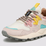 FLOWER MOUNTAIN Yamano 3 Womens Suede Sneakers in Light Pink/Off White