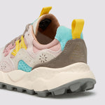 FLOWER MOUNTAIN Yamano 3 Womens Suede Sneakers in Light Pink/Off White