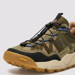 FLOWER MOUNTAIN Iwano 2 Unisex Waterproof Suede/ Nylon/ Fabric Trainers in Military/Black
