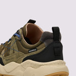 FLOWER MOUNTAIN Iwano 2 Unisex Waterproof Suede/ Nylon/ Fabric Trainers in Military/Black