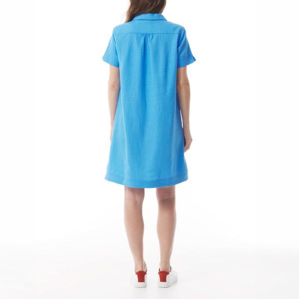 MOUSQUETON Fanette Plain Dress in Sky Blue