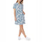 MOUSQUETON Fanette Fish Print Dress in Abyss Blue