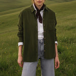 SACRECOEUR Rupine Oversized Shirt in Algae