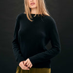 JUMPER 1234 Distressed Crew Neck Cashmere Jumper in Black
