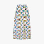 PINK CITY PRINTS Sicily Linen Skirt in Vintage Bouquet