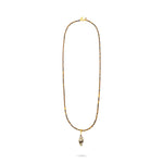 TALIS CHAINS Shell Pendant on Tigers Eye Beads in Tigers Eye