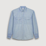 HARTFORD Faith Cotton Shirt in Light Indigo