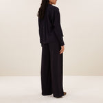 BY-BAR Lise Wide Stripe Shirt  in Wine Stripe