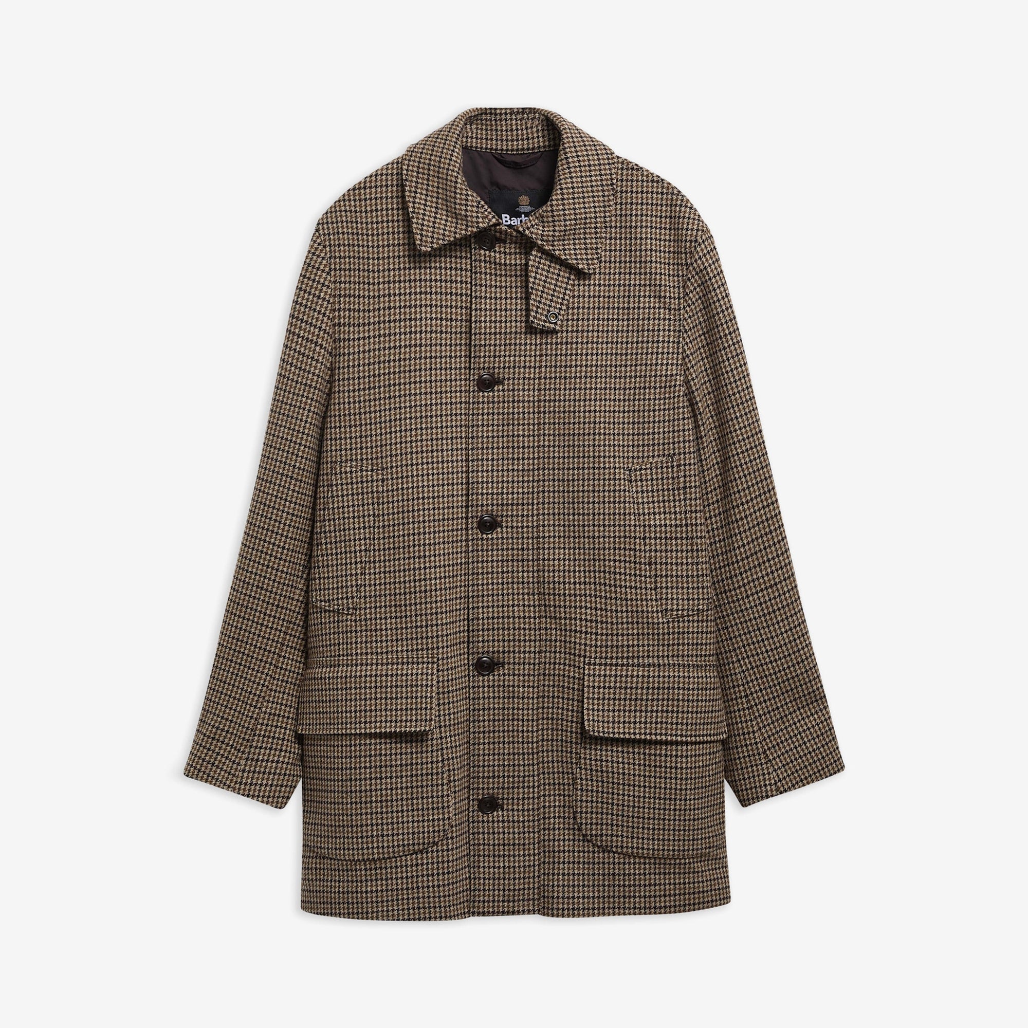 BARBOUR Modified Wool Border Jacket in Dark Sand Brown | Collen