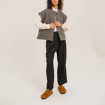 SACRECOEUR Sonny Grey Wool Vest in Grey