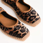 PENELOPE CHILVERS Flora Leopard Velvet Espadrille in Brown