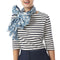 MOUSQUETON Fish Print Scarf in Abyss Blue