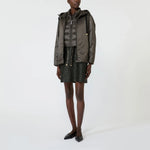 S MAX MARA MTCFavilla Water-Repellent Padded Cropped Gilet in Khaki