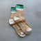 IVY ELLIS Ladies Gairloch Cotton Socks in Brown Marl/Green