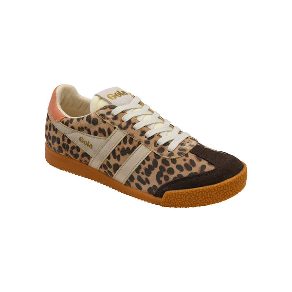 GOLA Elan Safari Womens Sneakers in Leopard/Mocha/Gold/Terracotta