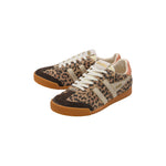GOLA Elan Safari Leopard Print Suede Trainers in Leopard/Mocha/Gold/Terracotta