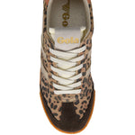GOLA Elan Safari Leopard Print Suede Trainers in Leopard/Mocha/Gold/Terracotta