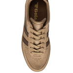 GOLA Grandslam Suede Trainers in Light Caramel/Dark Brown/Gum