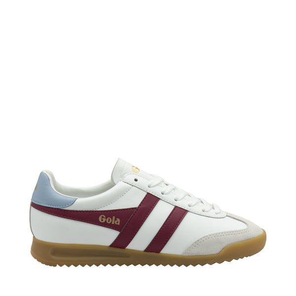 GOLA Torpedo Leather Trainer in White/Cerise/Air