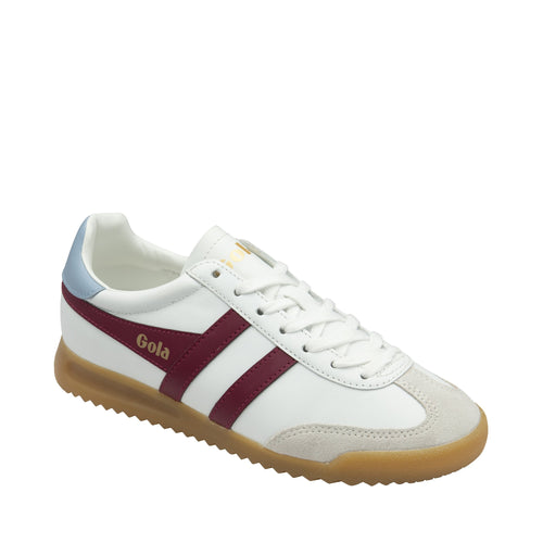 GOLA Torpedo Leather Trainer in White/Cerise/Air