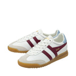 GOLA Torpedo Leather Trainer in White/Cerise/Air