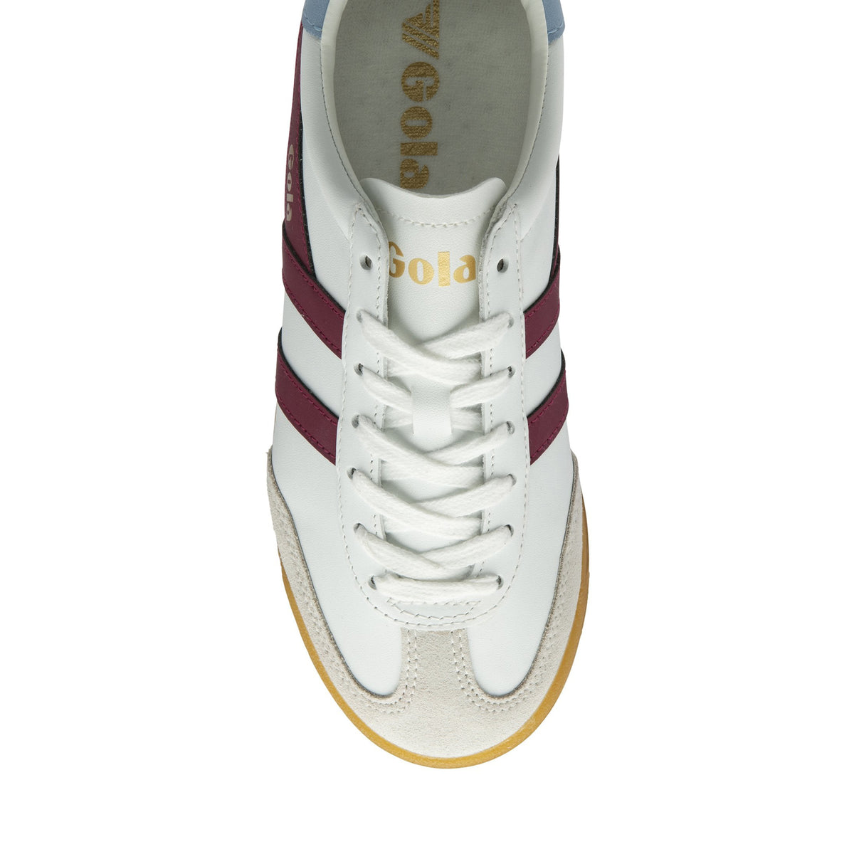GOLA Torpedo Leather Trainer in White/Cerise/Air