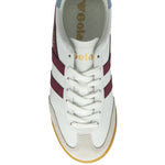 GOLA Torpedo Leather Trainer in White/Cerise/Air