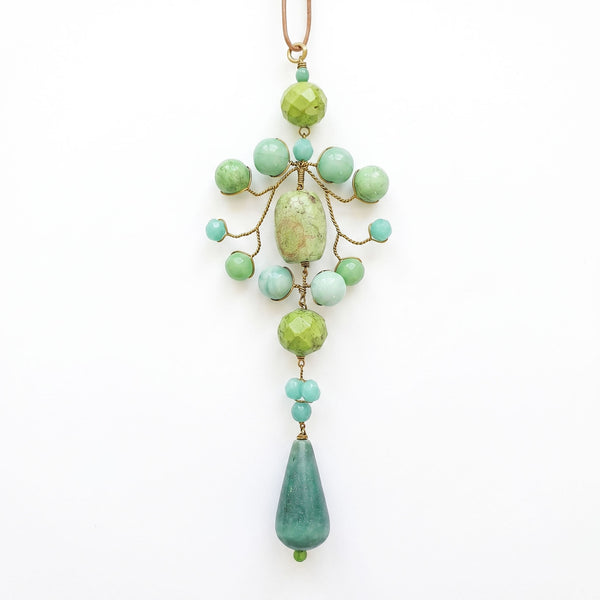PHILIPPA KUNISCH Gypsy Necklace in Green