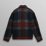 WAX LONDON Heath Wool Check Jacket in Navy and Multicolour