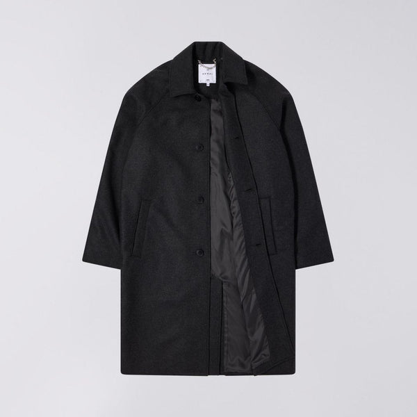 EDWIN Mac Wool Coat in Dark Grey Marl