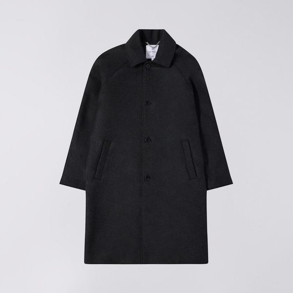 EDWIN Mac Wool Coat in Dark Grey Marl