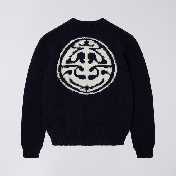 EDWIN Ellis Sweater in Navy/Off White