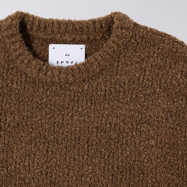 EDWIN Dun Textured Sweater in Taupe