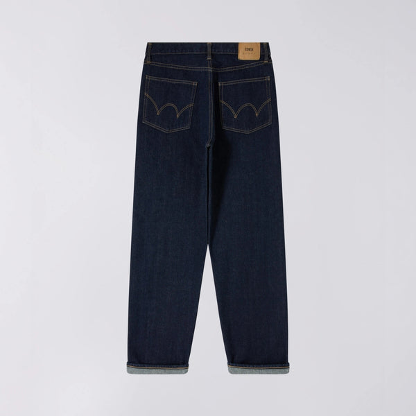 EDWIN Loose Fit Mid Rise Jeans in Blue Rinsed