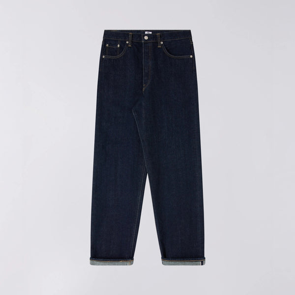 EDWIN Loose Fit Mid Rise Jeans in Blue Rinsed